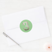 3 tot 3 omlaag drie naar drie omlaag. ronde sticker (Envelop)