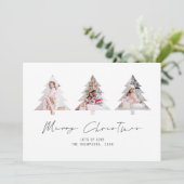 3 Tree Shape foto's 2026 Kalender Vrolijk Kerstfee Feestdagenkaart (Staand voorkant)