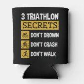3 Triathlon geheimen niet verdrinken crash lopen Blikjeskoeler (Achterkant)