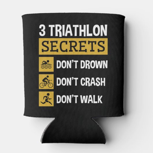 3 Triathlon geheimen niet verdrinken crash lopen Blikjeskoeler (Achterkant)