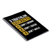 3 Triathlon geheimen niet verdrinken crash lopen Notitieboek (Rechterzijde)