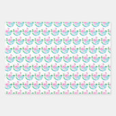 3 Tropisch roze Flamingo patronen Inpakpapier Vel (Voorkant 2)