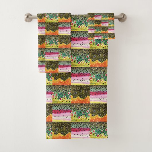 3 Trout Skins uit schilderijen Bad Handdoek (Insitu)