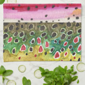 3 Troutskins visserij met de hengel Theedoek (Gevouwen)