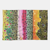 3 Troutskins visserij met de hengel Theedoek (Horizontaal)