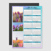 3 Tulip Image At a Glance Calendar Magnetische Uitnodiging (Voorkant / Achterkant)