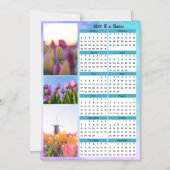 3 Tulip Image At a Glance Calendar Magnetische Uitnodiging (Voorkant)