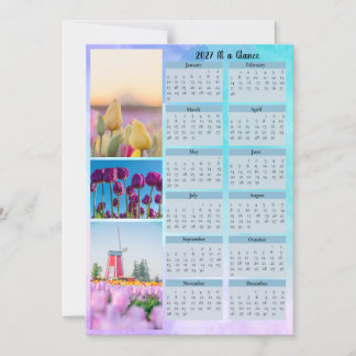 3 Tulp Afbeelding Overzicht Kalender Magnetische Uitnodiging