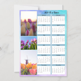 3 Tulp Afbeelding Overzicht Kalender Magnetische Uitnodiging