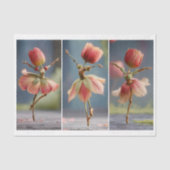 3 Tulp Bloem Ballerina's, Roze  DJ5L Decoupage Tissuepapier (Voorkant)