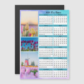 3 Tulpenbeeld Overzichtkalender Magnetische Uitnodiging (Voorkant / Achterkant)