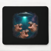 3 Ufo Baby Hip Funny Hiptamus Graphic Animal Lover Muismat (Voorkant)