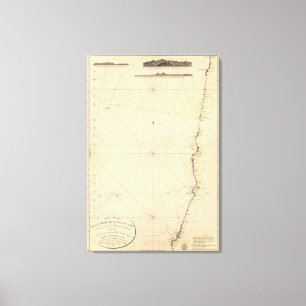 3 uitzichten aan de kust, Chili Canvas Afdruk