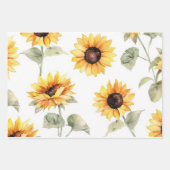 3 Unieke design van zonnebloem met patroon Inpakpapier Vel (Voorkant 3)