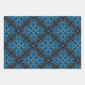 3 unieke vellen, Blues, grafisch ontwerp Inpakpapier Vel (Voorkant)