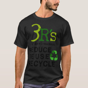 3 V van Milieu Verminder Hergebruik RecyclenBewaar T-shirt