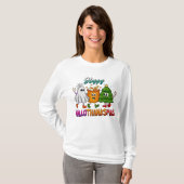 3 Vakantie Meisje Halloween Thanksgiving Kerst T-shirt (Voorkant volledig)