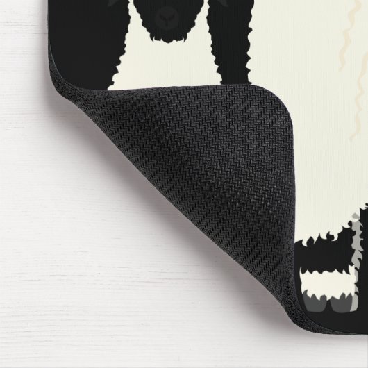 3 Valais Black Nose Sheep op rij Muismat (Hoek)