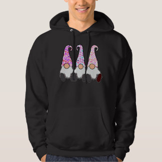 3 Valentijn Gnomes Cute Elves Hearts Love Nordic G Hoodie