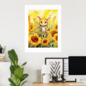3 van 17 Zonnebloementuin Miceville Poster (Thuiskantoor)