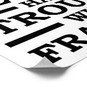 3 van de 2 mensen Funny Poster (Hoek)