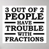 3 van de 2 Mensen Grappige Poster (Voorkant)