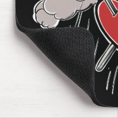 3 van Swords Love Heart Tarot Illustration Muismat (Hoek)