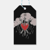 3 van Swords Love Heart Tarot Illustration Three Cadeaulabel (Achterkant)