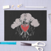 3 van Swords Love Heart Tarot Illustration Three Tissuepapier (Craft)