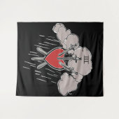 3 van Swords Love Heart Tarot Illustration Three Wandkleed (Voorkant (horizontaal))
