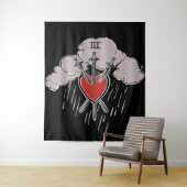 3 van Swords Love Heart Tarot Illustration Three Wandkleed (In situ)