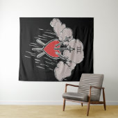 3 van Swords Love Heart Tarot Illustration Three Wandkleed (In Situ (horizontaal))