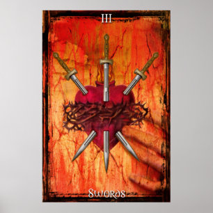 3 van Swords Tarot Print