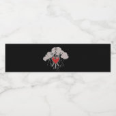 3 van Zwaarden Liefde Hart Tarot Illustratie Drie Waterfles Etiket (Enkel label)