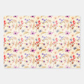 3 variaties Wildflower naadloos patroon Inpakpapier Vel (Voorkant 2)