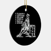 3 vaten 2 Harten 1 Dream Barrel Racing Keramisch Ornament (Rechts)