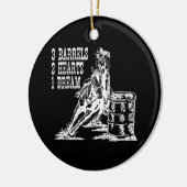 3 vaten 2 Harten 1 Dream Barrel Racing Keramisch Ornament (Links)