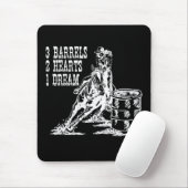 3 vaten 2 Harten 1 Dream Barrel Racing Muismat (Met muis)