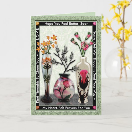 3 vazen kaart (Gele Bloem)