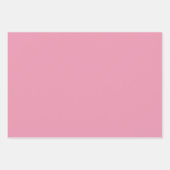 3 vellen cadeaupapier in roze rood (Voorkant)