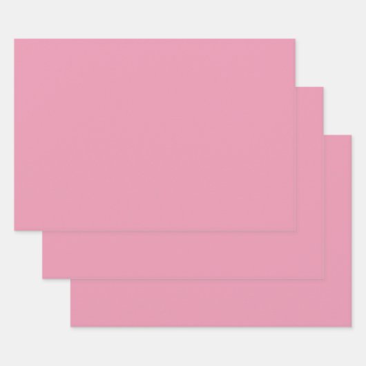 3 vellen cadeaupapier in roze rood (Set)