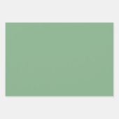 3 vellen geschenkverpakking in 3 tinten groen (Voorkant 2)