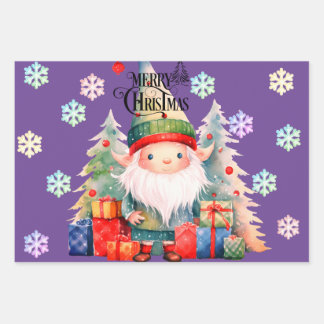 3 vellen Kerst Verpakking Papier verschillende the