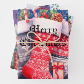 3 vellen Kerst Verpakking Papier verschillende the (In situ)