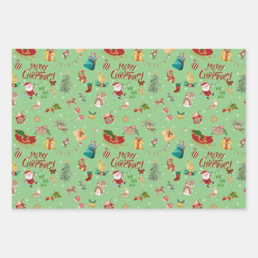 3 vellen kerstinpakpapier (Voorkant 3)