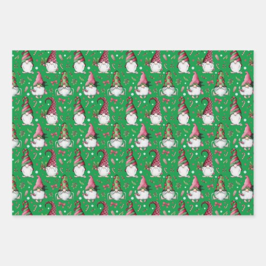 3 vellen kerstinpakpapier (Voorkant)