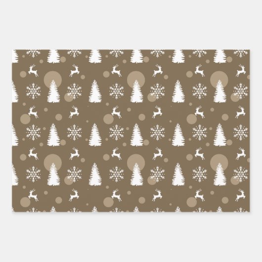 3 vellen kerstthema inpakpapier (Voorkant 2)