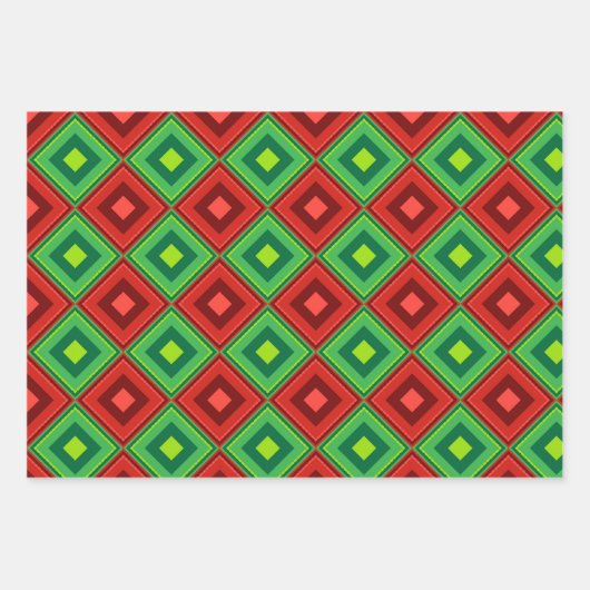 3 vellen kerstthema inpakpapier (Voorkant)