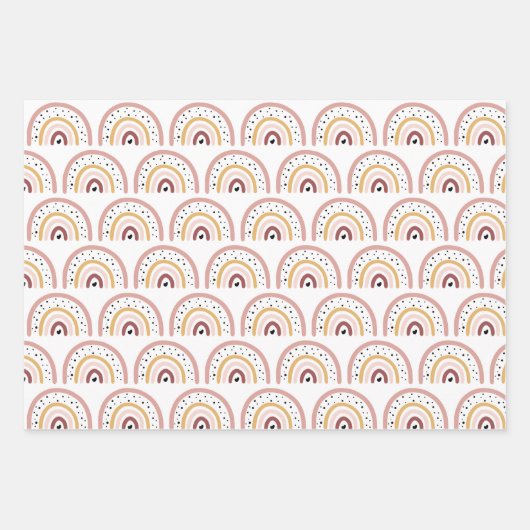 3 vellen pakpapier - selectie van regenbogen (Voorkant 2)