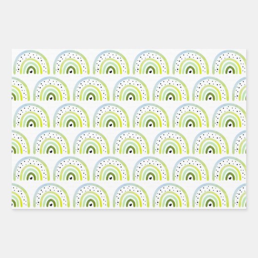 3 vellen pakpapier - selectie van regenbogen (Voorkant)
